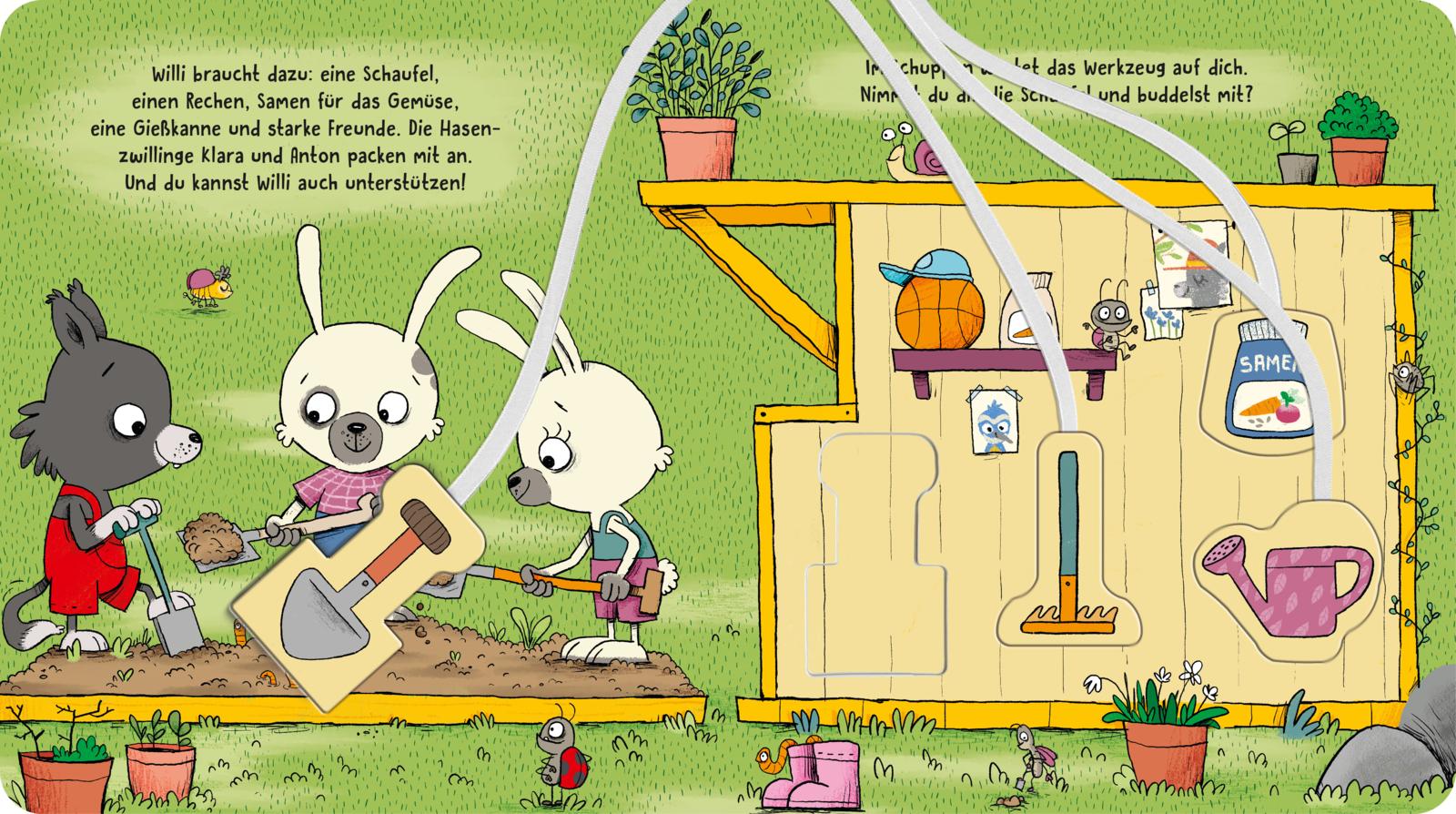 Willi Wölfchen: Wir buddeln im Garten! — Buchcover